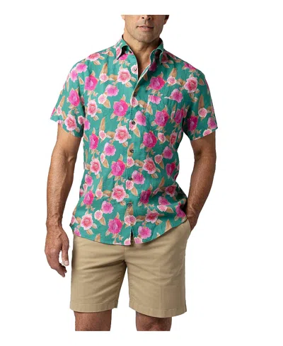Robert Talbott Morgan Floral Print Linen Short Sleeve Shirt