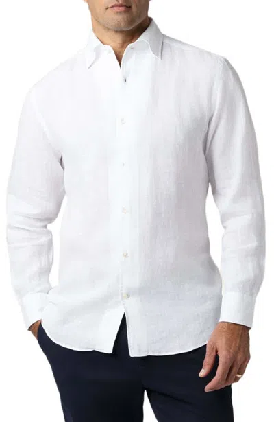 Robert Talbott Morgan Linen Shirt In White
