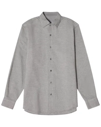 Robert Talbott Morgan Luxe Flannel Shirt In Grey