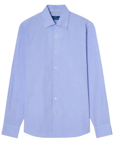 Robert Talbott Morgan Pinpoint Oxford Shirt In 400-blue