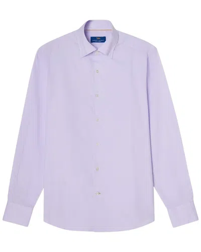 Robert Talbott Morgan Pinpoint Oxford Shirt In Purple