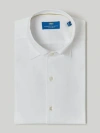 Robert Talbott Morgan Pinpoint Oxford Shirt In White Oxford