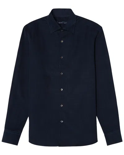 Robert Talbott Morgan Pinwale Corduroy Shirt In Black