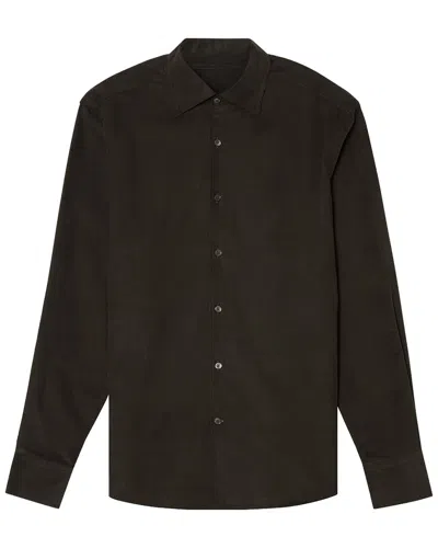 Robert Talbott Morgan Pinwale Corduroy Shirt In Brown