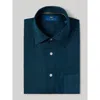 Robert Talbott Morgan Short Sleeve Linen Shirt In Indigo Blue