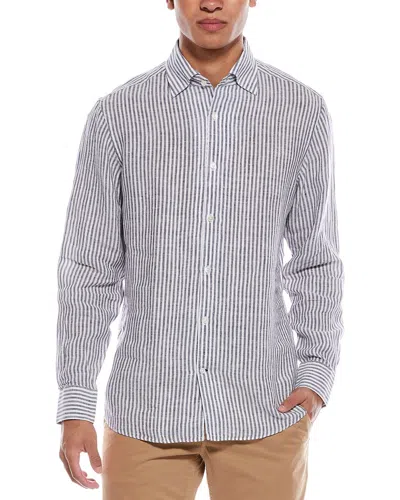 ROBERT TALBOTT ROBERT TALBOTT MORGAN STRIPE LINEN SHIRT
