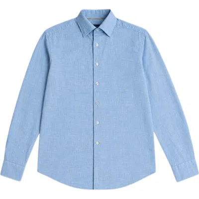Robert Talbott Morgan Ultra Light Weight Brushed Twill Shirt In Light Blue