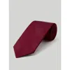 Robert Talbott Newman 7 Fold Solid Silk Necktie In Red
