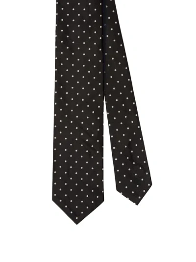 Robert Talbott Newman 7 Fold Sport Jacquard Necktie In Black