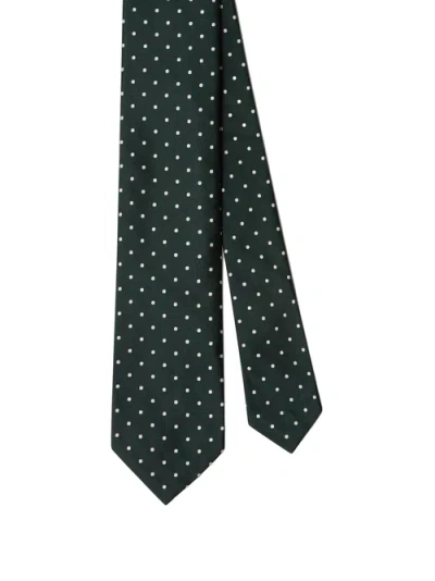 Robert Talbott Newman 7 Fold Sport Jacquard Necktie In Green