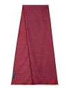 Robert Talbott Niven Houndstooth Scarf In Burgundy