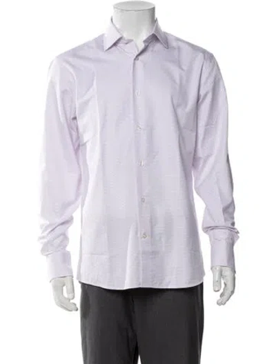 Pre-owned Robert Talbott Patterned Long Sleeve Dress Shirt W/ Tags In Blue