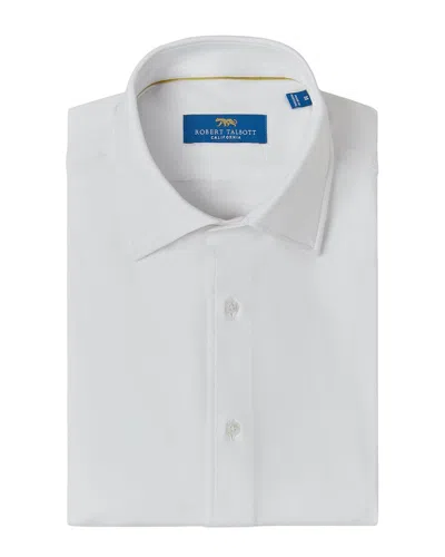 Robert Talbott Pearce Stretch Knit Shirt In White