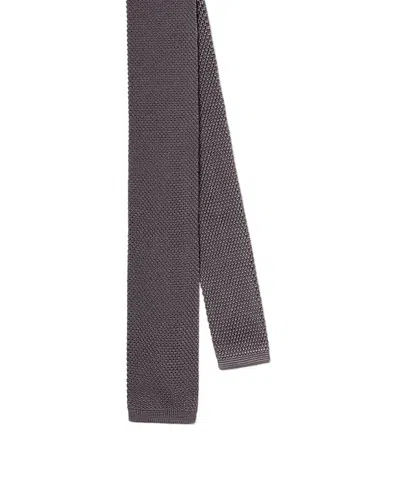 Robert Talbott Redford Silk Knit Necktie In Gray