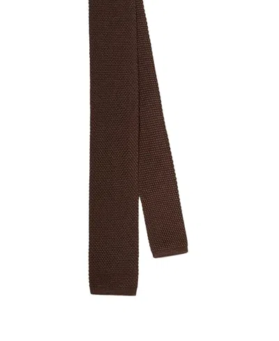 Robert Talbott Redford Silk Knit Necktie In Brown