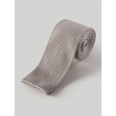Robert Talbott Redford Silk Knit Necktie In Silver