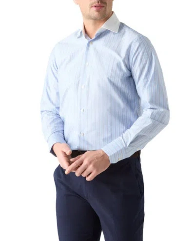 Robert Talbott Reynolds Blue Multi Stripe Light Weight Poplin Shirt
