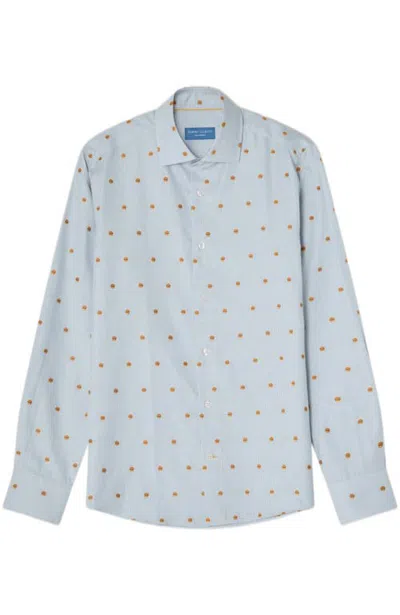 Robert Talbott Reynolds Burger Fil Coupe Shirt In White/blue
