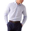 Robert Talbott Reynolds Check Cotton/linen Shirt In Blue