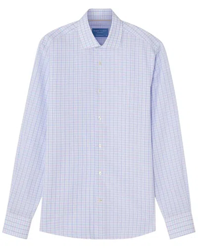 Robert Talbott Reynolds Check Linen-blend Shirt In Animal Print