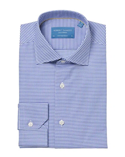 Robert Talbott Reynolds Contemporary Check Twill Shirt In 420-navy