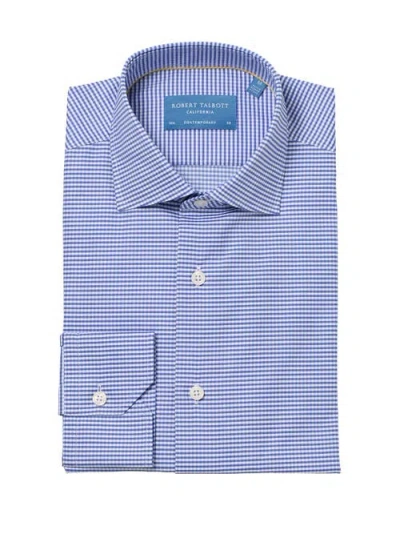 Robert Talbott Reynolds Contemporary Check Twill Shirt In Blue
