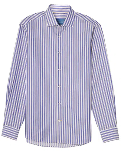 Robert Talbott Reynolds Contemporary Multi Stripe Shirt In Blue