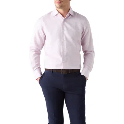 Robert Talbott Reynolds Cotton Linen Blend Shirt In Pink