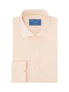 Robert Talbott Reynolds Cotton/linen Contemporary Fit Shirt In Orange