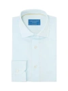 Robert Talbott Reynolds Cotton/linen Contemporary Fit Shirt In Blue