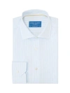 Robert Talbott Reynolds Dobby Stripe Contemporary Fit Shirt In White