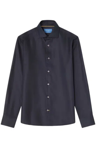 Robert Talbott Reynolds Double Twill Contemporary Fit Shirt In Black