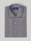 Robert Talbott Reynolds Fine Check Dress Shirt In Brown Plaid
