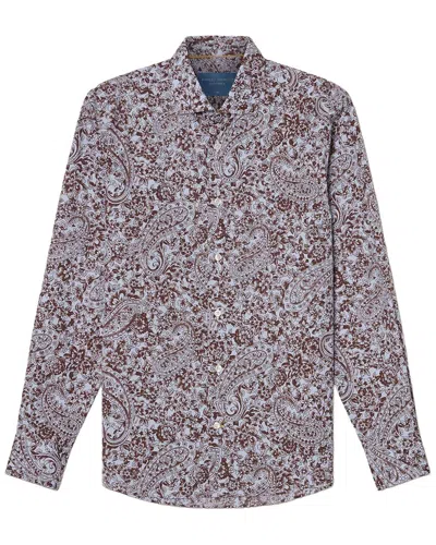 Robert Talbott Reynolds Floral Paisley Print Shirt In Purple