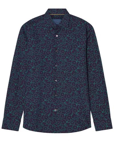 Robert Talbott Reynolds Floral Print Shirt In Purple