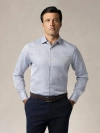 Robert Talbott Reynolds Hopsack Contemporary Fit Shirt In Navy
