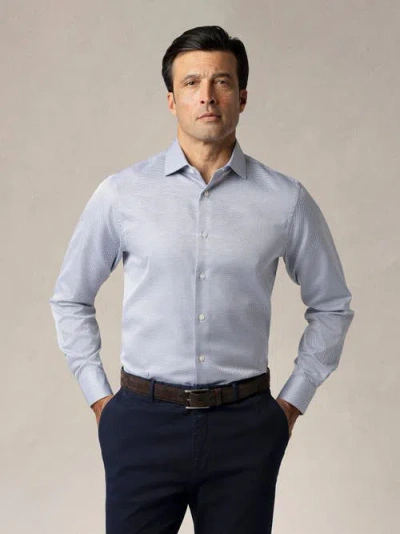Robert Talbott Reynolds Hopsack Contemporary Fit Shirt In Navy