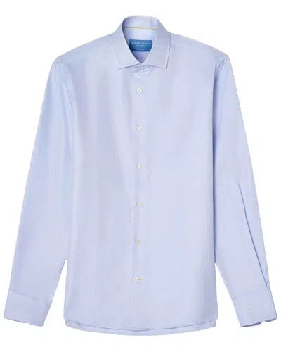 Robert Talbott Reynolds Hopsack Shirt In Classic Shirt In Blue