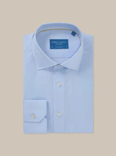 Robert Talbott Reynolds Light Weight Poplin Shirt In Light Blue