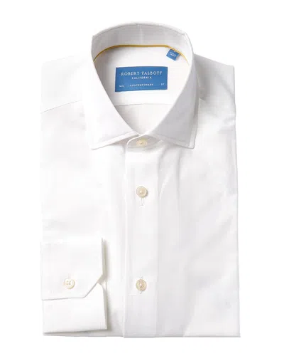 Robert Talbott Reynolds Linen-blend Dress Shirt In Transparent