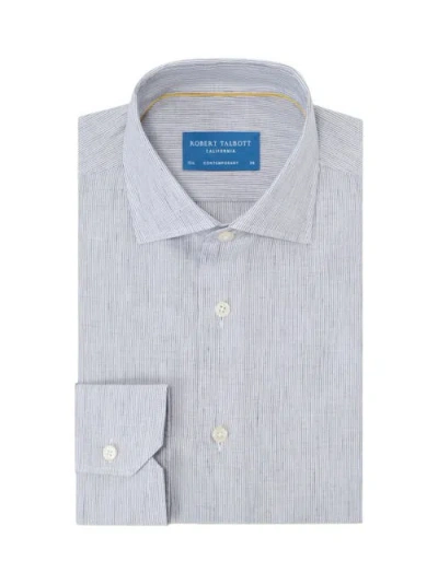 Robert Talbott Reynolds Micro Stripe Cotton/linen Contemporary Fit Shirt