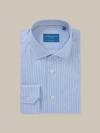 Robert Talbott Reynolds Mini Stripe Twill Shirt In Blue