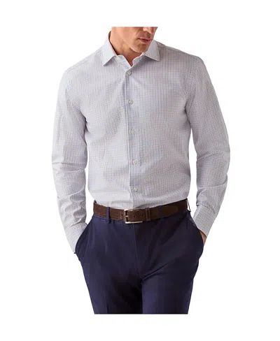 Robert Talbott Reynolds Mini Tattersall Contemporary Fit Shirt In Gray