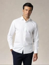 Robert Talbott Reynolds Twill Contemporary Fit Shirt In White/strawberry