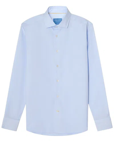 Robert Talbott Reynolds Novelty Cuff Poplin Shirt In Blue