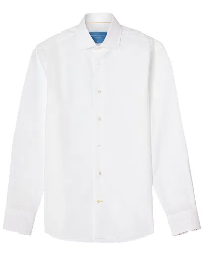 Robert Talbott Reynolds Novelty Cuff Poplin Shirt In 519-white/strawberry