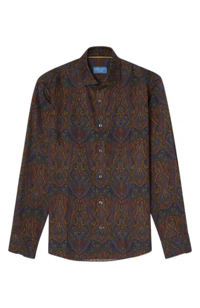 Robert Talbott Reynolds Printed Shirt In Blue Multi