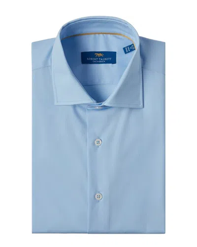 Robert Talbott Reynolds Solid Poplin Dress Shirt In Blue
