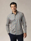 Robert Talbott Reynolds Spring Floral Print Contemportary Fit Shirt In Navy Multi