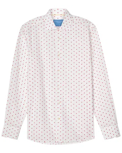Robert Talbott Reynolds Strawberry Print Shirt In White